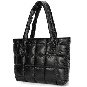 Puffer Tote Bag Large Quilted Puffy Tote Bag Soft Down Cotton Padded bag